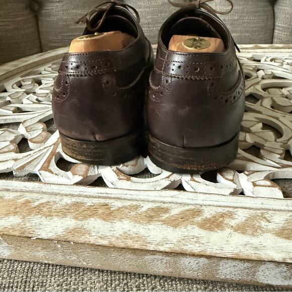 Salvatore Ferragamo Brown Leather Wingtip Oxford Shoes Men’s 10 D main image 8